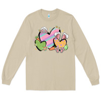 Mushroom easter hearts Long Sleeve Tee - MaliasSmallBusiness
