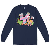 Navy easter hearts Long Sleeve Tee - MaliasSmallBusiness