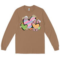 Toasted Coconut easter hearts Long Sleeve Tee - MaliasSmallBusiness