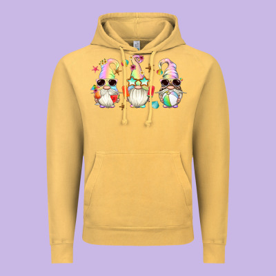 Summer Gnomes Vintage Hoodie Designed By Artiststas