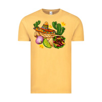 Vintage Mustard burrito  with sombrero and union with cactus Vintage Tee - AdoDesignShop