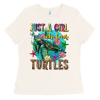 Bone just a girl who loves turtles Ladies Tee - texasbilliewilder