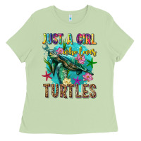 Matcha just a girl who loves turtles Ladies Tee - texasbilliewilder