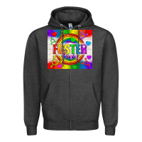 Charcoal Heather Foster Love LGBTQ+ Tumbler Zipper Hoodie - BundleAndBundleShop