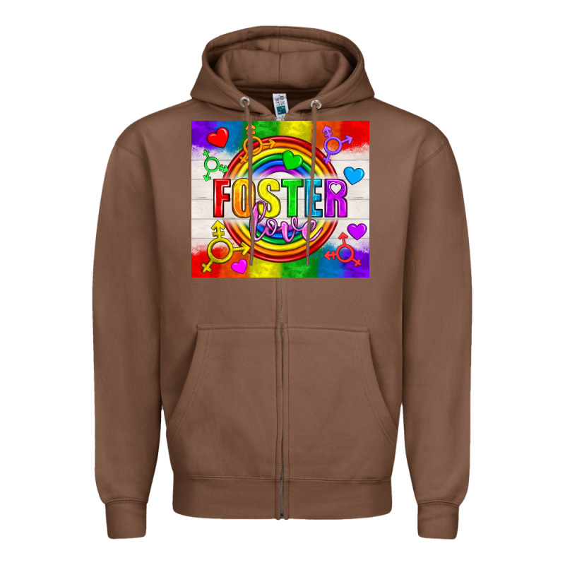 Foster Love Lgbtq+ Tumbler Zipper Hoodie by BundleAndBundleShop | Teevron