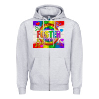 Heather Grey Foster Love LGBTQ+ Tumbler Zipper Hoodie - BundleAndBundleShop