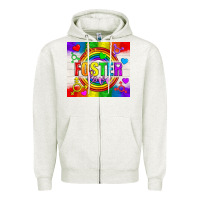 Oatmeal Heather Foster Love LGBTQ+ Tumbler Zipper Hoodie - BundleAndBundleShop