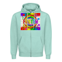 Seafoam Foster Love LGBTQ+ Tumbler Zipper Hoodie - BundleAndBundleShop