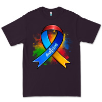 Plum autism ribbon Premium Tee - Zillion Design Studio