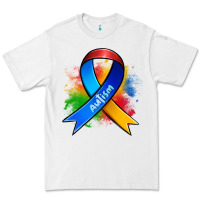 White autism ribbon Premium Tee - Zillion Design Studio