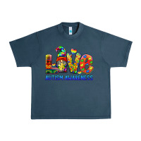 Midnight Navy autism awareness love Urban Heavy Tee - BarkalooDesign