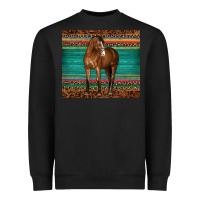 Black western horse serape  leather leopard Heavyweight Sweatshirt - BarkalooDesign