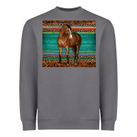 Storm western horse serape  leather leopard Heavyweight Sweatshirt - BarkalooDesign