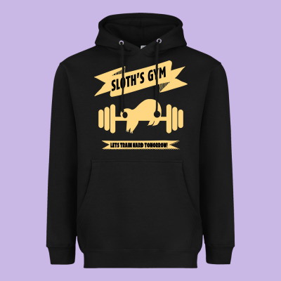 Sloth S Gym Heavyweight Hoodie Designed By Bettercallsaul
