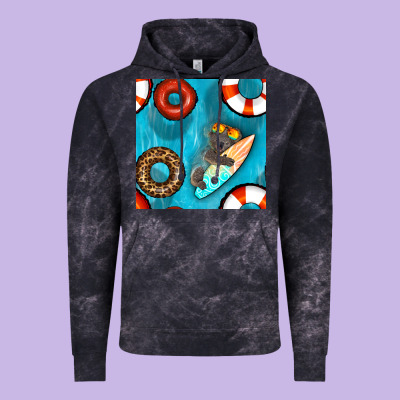Koala At The Pool Seamless Pattern Vintage Hoodie Designed By Bundleandbundleshop