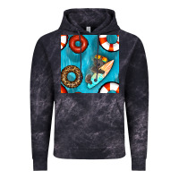 Cloud Black koala at the pool seamless pattern Vintage Hoodie - BundleAndBundleShop