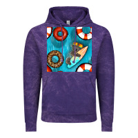 Cloud Purple koala at the pool seamless pattern Vintage Hoodie - BundleAndBundleShop