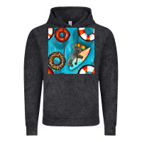 Vintage Black koala at the pool seamless pattern Vintage Hoodie - BundleAndBundleShop