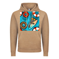 Vintage Coffee koala at the pool seamless pattern Vintage Hoodie - BundleAndBundleShop