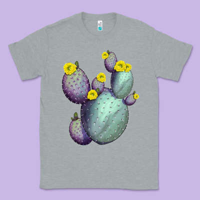 Opunthia Santa Rita Cacti Classic Tee Designed By Lillyallendesigns