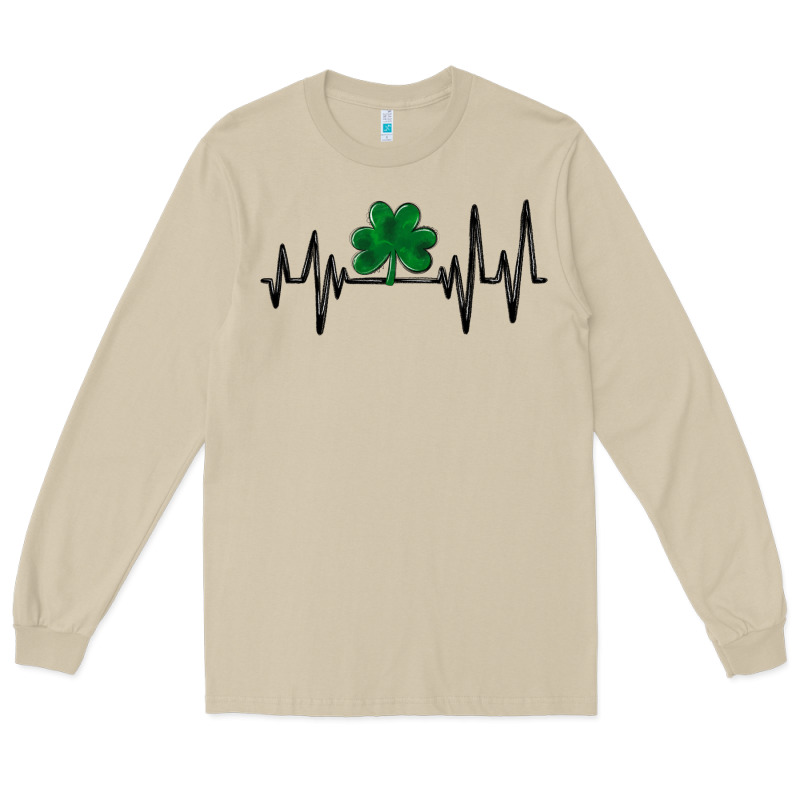 Shamrock Heartbeat Long Sleeve Tee by MaliasSmallBusiness | Teevron
