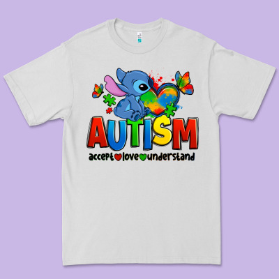 Autism Stitch Accept Love Understand Premium Tee Designed By Zillion Design Studio