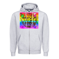 Heather Grey Free Nurse Hugs LGBTQ+ Tumbler Zipper Hoodie - BundleAndBundleShop