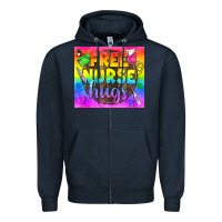 Navy Free Nurse Hugs LGBTQ+ Tumbler Zipper Hoodie - BundleAndBundleShop