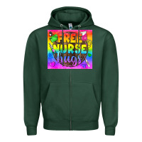 Sports Green Free Nurse Hugs LGBTQ+ Tumbler Zipper Hoodie - BundleAndBundleShop