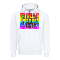 White Free Nurse Hugs LGBTQ+ Tumbler Zipper Hoodie - BundleAndBundleShop
