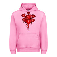 Fuchsia Pink heart balloons olivia Urban Hoodie - OliviaCreatesArt