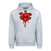 Heather Grey heart balloons olivia Urban Hoodie - OliviaCreatesArt