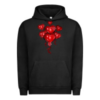 Pigment Black heart balloons olivia Urban Hoodie - OliviaCreatesArt