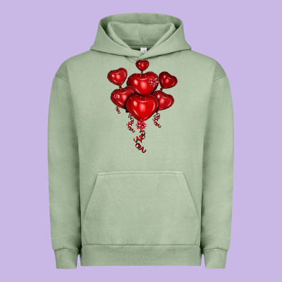 Heart Balloons Olivia Urban Hoodie Designed By Oliviacreatesart