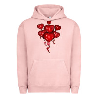 Pigment Salmon heart balloons olivia Urban Hoodie - OliviaCreatesArt