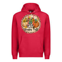 Cardinal Happy Fall Premium Hoodie - texasbilliewilder