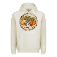 Oatmeal Heather Happy Fall Premium Hoodie - texasbilliewilder