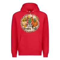 Red Happy Fall Premium Hoodie - texasbilliewilder