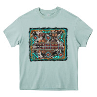 Arona aztec background with gemstone and cowhide Heavy Core Tee - RanaPortraitStore