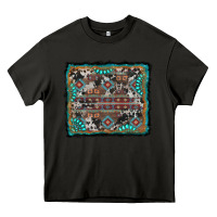 Asphalt aztec background with gemstone and cowhide Heavy Core Tee - RanaPortraitStore