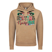 Vintage Coffee resting nurse face Vintage Hoodie - RanaPortraitStore