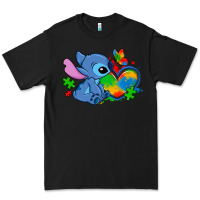 Black autism stitch heart Premium Tee - Zillion Design Studio