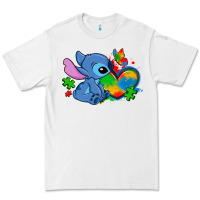 White autism stitch heart Premium Tee - Zillion Design Studio