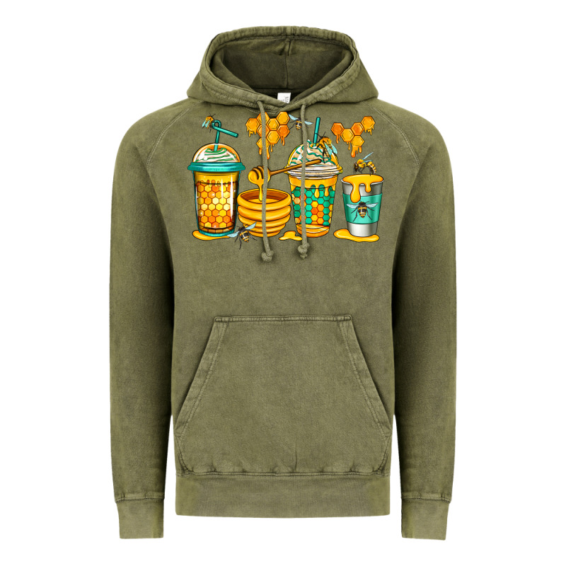 Bumble Bee Honey Coffee Vintage Hoodie by Jasminsmagicworld | Teevron