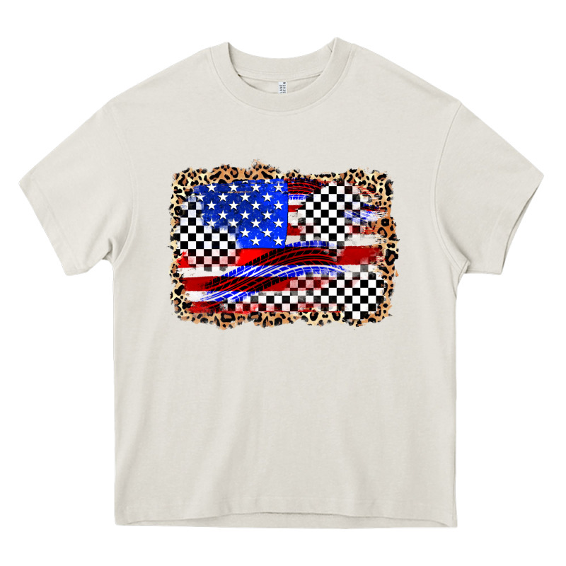 Race American Flag Heavy Core Tee by Zillion Design Studio | Teevron