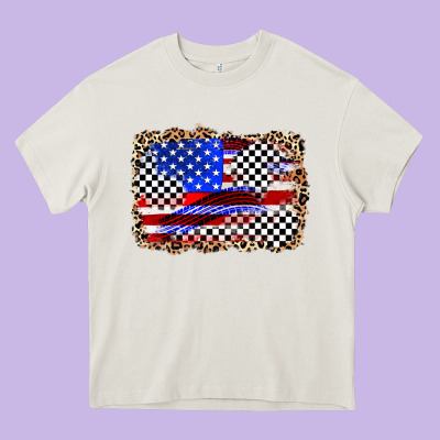 Race American Flag Heavy Core Tee Designed By Zillion Design Studio