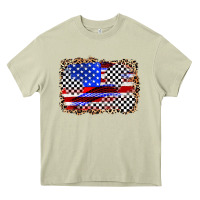 Mossy race american flag Heavy Core Tee - Zillion Design Studio