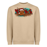 Mushroom christmas nana highland cow Heavyweight Sweatshirt - BarkalooDesign