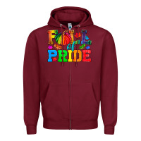 Burgundy Fall Of Pride Zipper Hoodie - BundleAndBundleShop