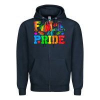 Navy Fall Of Pride Zipper Hoodie - BundleAndBundleShop